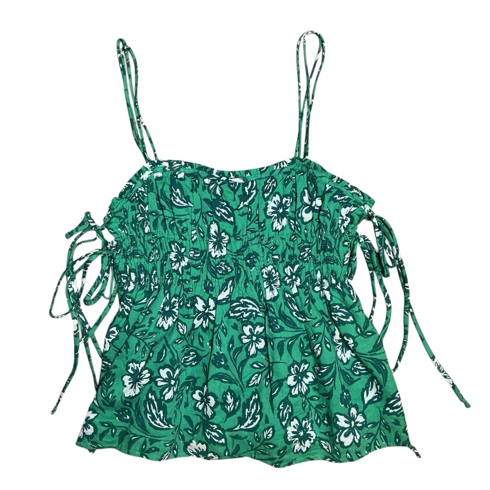 By Together Green Floral Smocked Cami Top | Size S